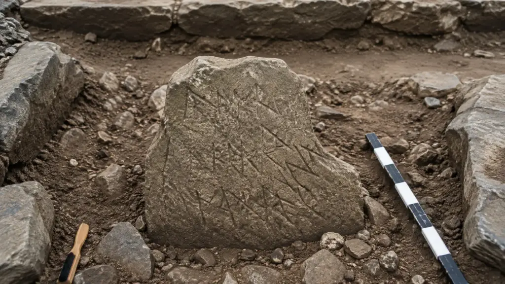 Arqueólogos levantam o piso de uma possível capela medieval nas Ilhas Faroé e encontram pedra rúnica com mensagem de quase mil anos que ainda não foi totalmente decifrada