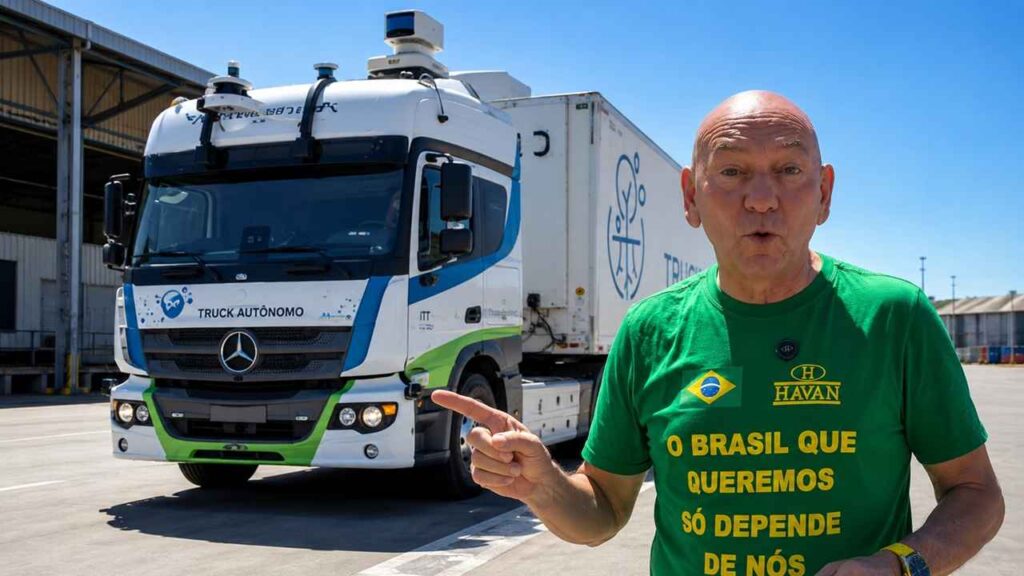 Luciano Hang entra na fábrica da Ypê e se surpreende com caminhão autônomo que trabalha 24 horas, memoriza sozinho as rotas e transporta cargas entre as linhas de produção e o centro de distribuição