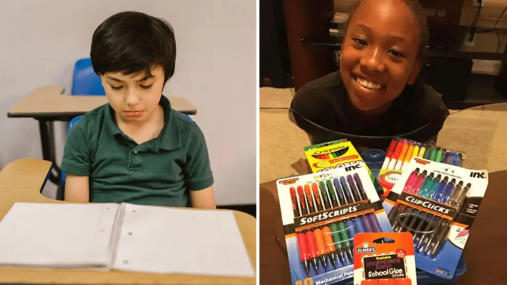 Menina percebe colega sendo humilhado toda vez que pede lápis e materiais emprestados, usa a última parte de sua própria mesada para comprar canetas, marcadores e lápis de cor e entrega tudo ao estudante para que ele consiga fazer as tarefas sem precisar pedir novamente