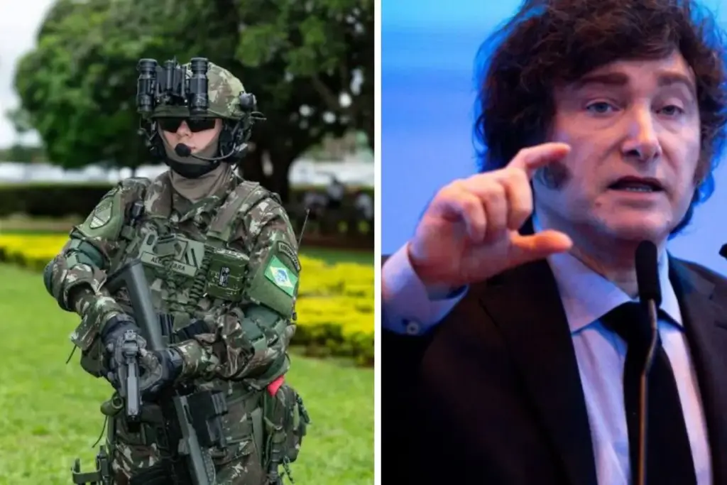 Milei assinou decreto liberando 450 militares brasileiros, quatro embarcações, entre elas um submarino, em águas argentinas, dois dias depois de o Brasil rebaixar as relações diplomáticas com o país vizinho Milei assinou decreto liberando 450 militares brasileiros, quatro embarcações, entre elas um submarino, em águas argentinas, dois dias depois de o Brasil rebaixar as relações diplomáticas com o país vizinho