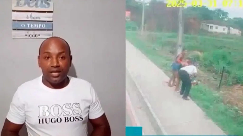Motorista de ônibus interrompe viagem ao ver mãe sair desesperada com bebê sem conseguir respirar, abandona o volante por alguns minutos, desce do coletivo, aplica técnica de primeiros socorros que aprendeu nas Forças Armadas e consegue salvar a criança diante das câmeras de segurança em Saquarema