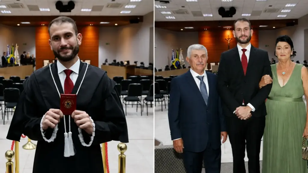 Na posse do filho como juiz do Tribunal de Justiça de Mato Grosso, dona Selma, faxineira por 30 anos numa secretaria de educação, disse que só imaginava conhecer um tribunal pela televisão e que agora via o filho chegar ali depois de varrer muito chão Na posse do filho como juiz do Tribunal de Justiça de Mato Grosso, dona Selma, faxineira por 30 anos numa secretaria de educação, disse que só imaginava conhecer um tribunal pela televisão e que agora via o filho chegar ali depois de varrer muito chão