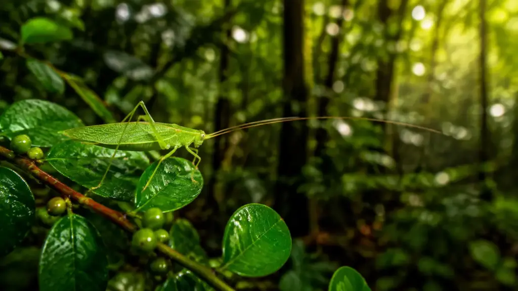Novas expedições confirmam que a Amazônia continua escondendo espécies desconhecidas, com um grilo identificado pelo canto e batizado em referência à planta onde vive e se alimenta, descoberto numa reserva sustentável do Amazonas