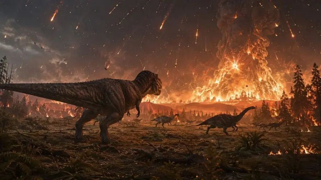 Novo estudo questiona como os dinossauros desapareceram há 66 milhões de anos ao indicar que o asteroide Chicxulub gerou calor 3,5 vezes maior que o previsto, capaz de matar parte dos animais em poucas horas antes que poeira, escuridão e colapso das cadeias alimentares eliminassem os sobreviventes na Terra
