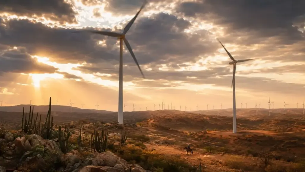 O maior parque eólico da América Latina fica no Piauí e sozinho produz energia para milhões de brasileiros usando apenas o vento constante que sopra no sertão O maior parque eólico da América Latina fica no Piauí e sozinho produz energia para milhões de brasileiros usando apenas o vento constante que sopra no sertão
