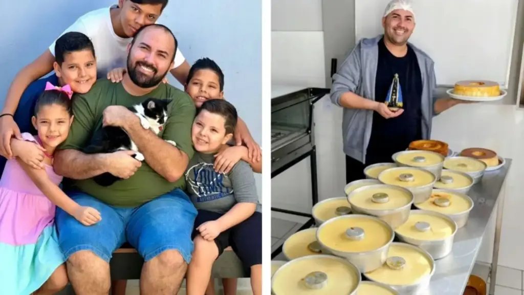Pai acolheu cinco irmãos para impedir que fossem separados, perdeu o marido de 29 anos para a dengue, enfrentou incertezas sobre a guarda e passou a vender pudins nas ruas para sustentar sozinho a família e continuar criando os filhos