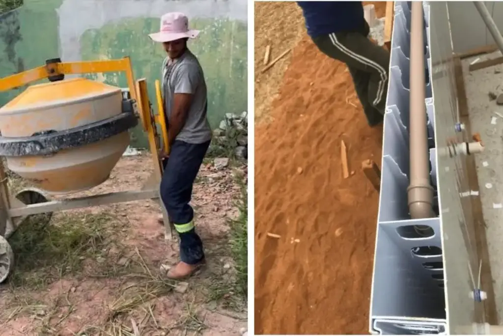 Pedreiros estão trocando o tijolo por placas de PVC preenchidas com concreto que já vêm com o acabamento pronto e erguem uma casa inteira em sete dias, sem reboco nem entulho