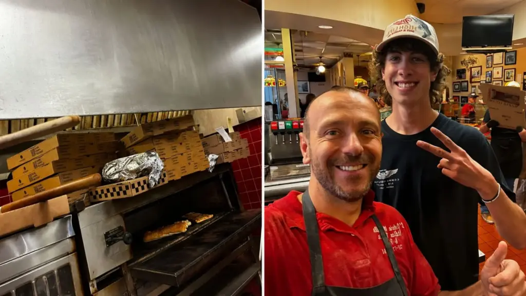 Pizzaria prepara 18 pizzas após receber pedido, descobre que ninguém iria buscá-las e transforma o prejuízo de uma pegadinha em doação para o pronto-socorro de hospital local, onde funcionários receberam toda a encomenda que poderia ter acabado no lixo