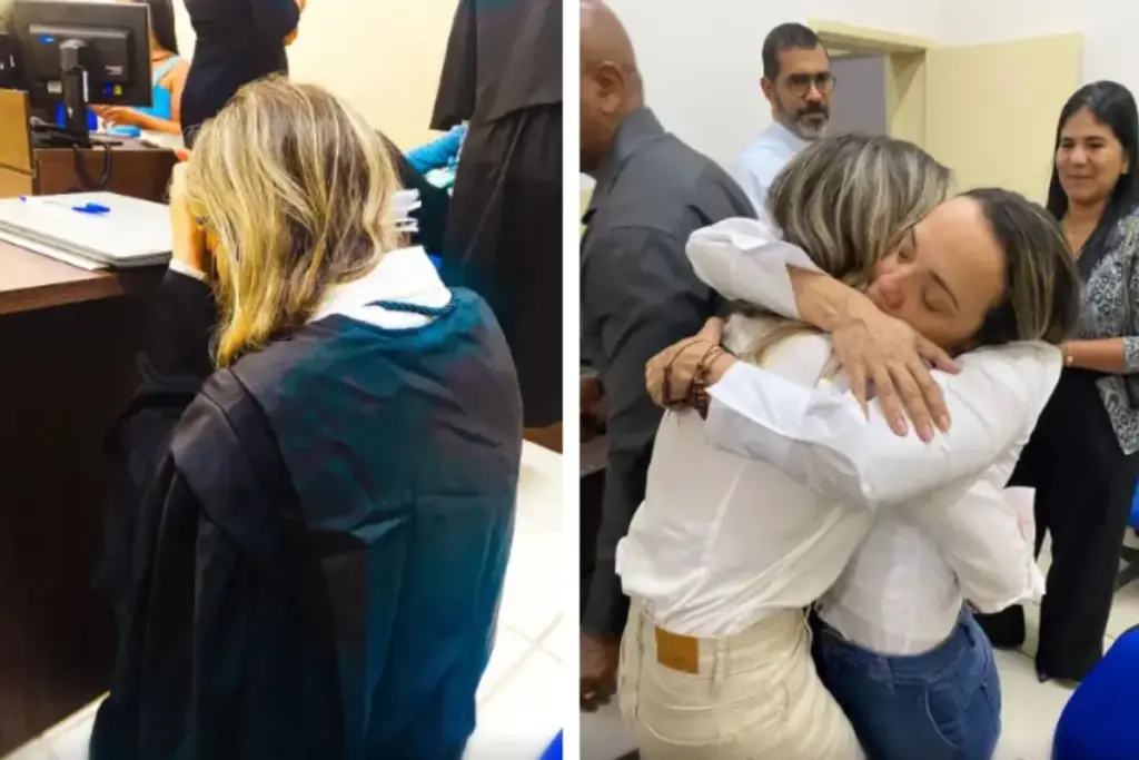 Quando a promotoria pediu para tirá-la do júri por ser filha da ré, a advogada de 26 anos continuou na defesa da própria mãe, acusada de homicídio, e o júri decidiu pela absolvição Quando a promotoria pediu para tirá-la do júri por ser filha da ré, a advogada de 26 anos continuou na defesa da própria mãe, acusada de homicídio, e o júri decidiu pela absolvição
