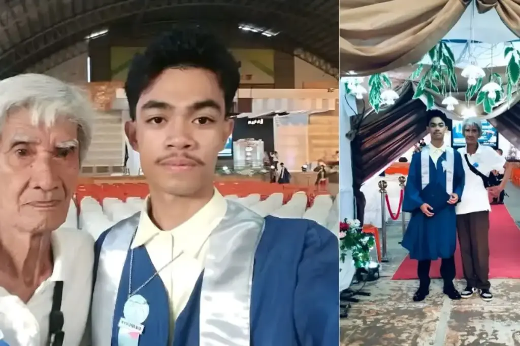 Recém-formado, ele entregou a medalha de honra ao pai vendedor ambulante com deficiência assim que a cerimônia acabou, dizendo que se o pai tem orgulho dele, ele tem ainda mais orgulho do pai