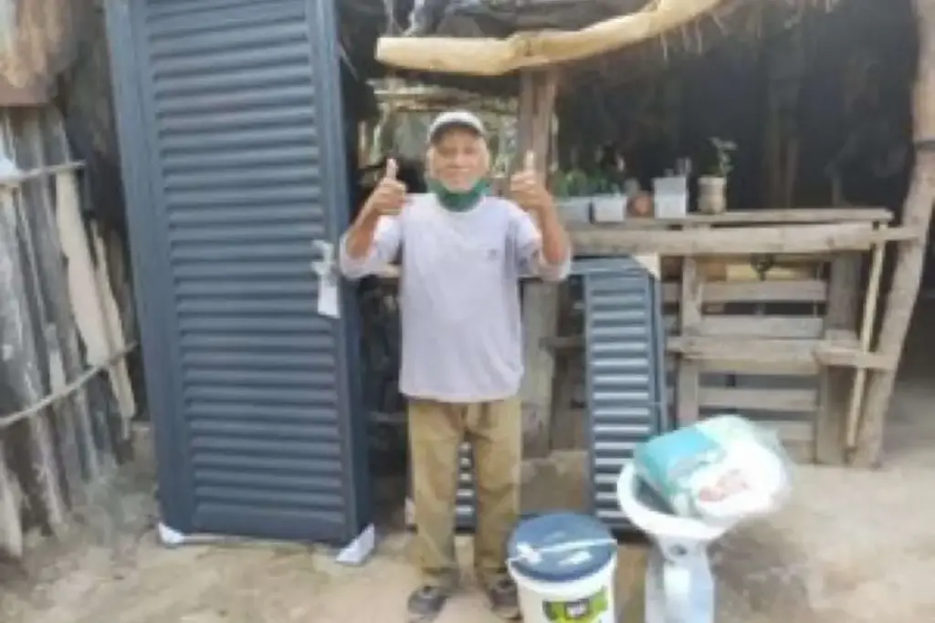 Seu Gonçalves, de 74 anos, morava num barraco de pau a pique coberto de lona em Barra do Garças, exposto ao sol, à chuva e ao frio, até ser escolhido por um projeto solidário que ergueu em 96 dias, com cerca de R$ 35 mil, a casa nova onde ele passou a dormir sem medo do tempo