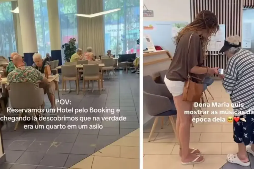 Trio de amigos brasileiros faz reserva de hotel em Marselha pela internet, chega com as malas na mão e descobre na porta do refeitório lotado de idosos que vai dormir numa casa de repouso que a plataforma anunciava como hospedagem