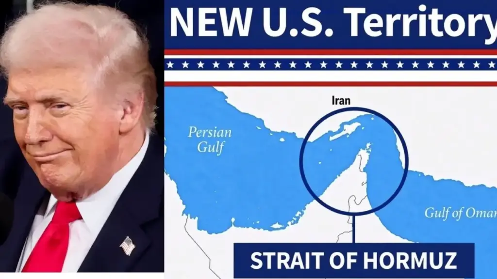 Trump diz que EUA controlam o Estreito de Ormuz com bloqueio, chama de “ótima ideia” transformá-lo em território americano e, um dia depois, publica mapa com a passagem estratégica entre Irã e Omã marcada como “novo território dos EUA”, em meio à disputa pelo controle de uma das principais rotas mundiais de petróleo Trump diz que EUA controlam o Estreito de Ormuz com bloqueio, chama de “ótima ideia” transformá-lo em território americano e, um dia depois, publica mapa com a passagem estratégica entre Irã e Omã marcada como “novo território dos EUA”, em meio à disputa pelo controle de uma das principais rotas mundiais de petróleo