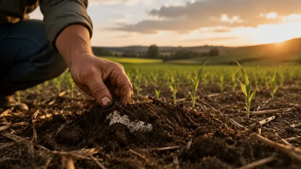 Um agricultor enterrou uma cueca de algodão 100% no campo para avaliar a saúde do solo e acompanhou quanto do tecido seria decomposto por microrganismos, fungos e minhocas, usando o desaparecimento da celulose como indicador da atividade biológica em um método simples que também é empregado em projetos científicos nos Estados Unidos e na Suíça Um agricultor enterrou uma cueca de algodão 100% no campo para avaliar a saúde do solo e acompanhou quanto do tecido seria decomposto por microrganismos, fungos e minhocas, usando o desaparecimento da celulose como indicador da atividade biológica em um método simples que também é empregado em projetos científicos nos Estados Unidos e na Suíça