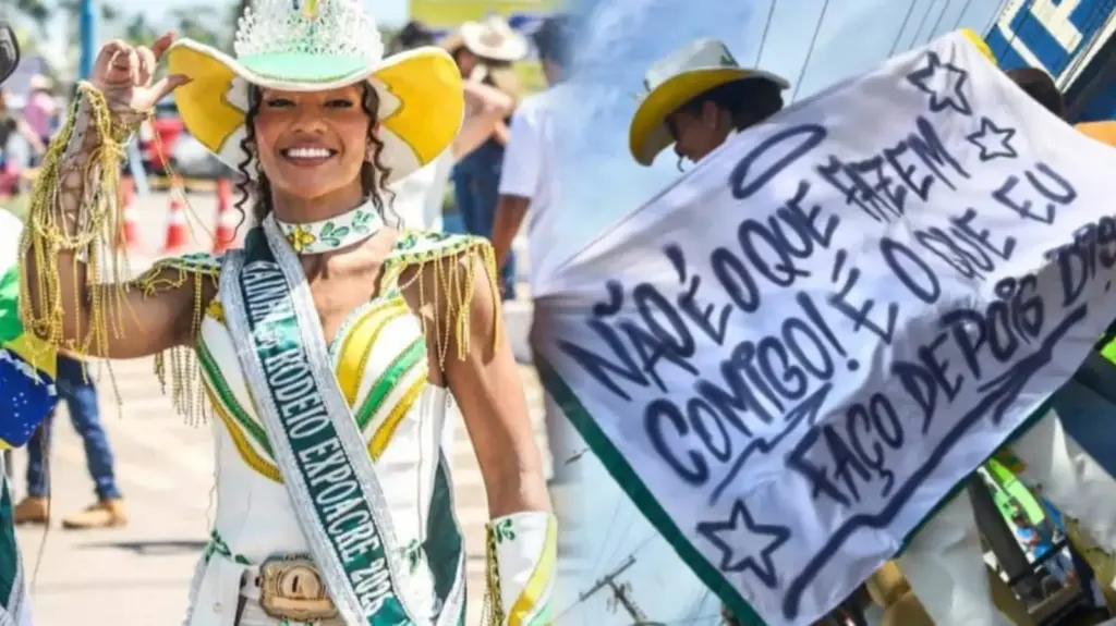 Rainha do Rodeio Transforma Cavalgada da Expoacre em Manifesto Contra a Violência Doméstica Rainha do Rodeio Transforma Cavalgada da Expoacre em Manifesto Contra a Violência Doméstica