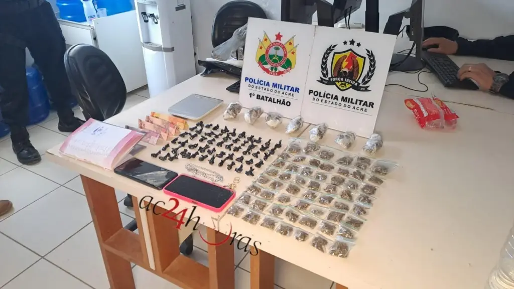 Força Tática prende três e apreende skank e cocaína durante ação no João Paulo II em Rio Branco