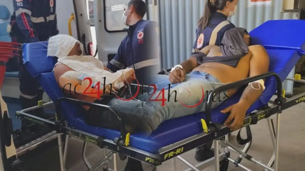 Criminosos são feridos a tiros após cometer roubo e apontar arma para policiais no Segundo Distrito de Rio Branco