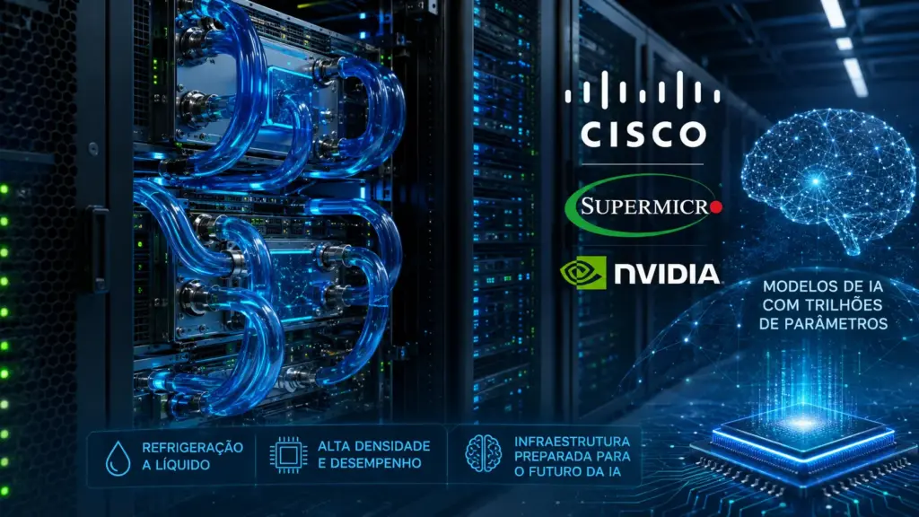 Cisco se une à Supermicro e Nvidia para ampliar fábrica de IA com servidores refrigerados a líquido capazes de operar modelos com trilhões de parâmetros Cisco se une à Supermicro e Nvidia para ampliar fábrica de IA com servidores refrigerados a líquido capazes de operar modelos com trilhões de parâmetros