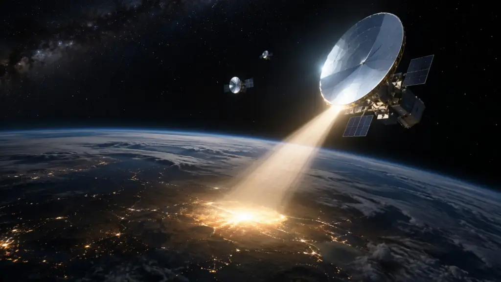 50 mil satélites espelho vão parar no espaço, e pode te cegar: projeto prevê feixes de luz solar com 5 km de diâmetro e brilho de até quatro luas cheias sobre a Terra