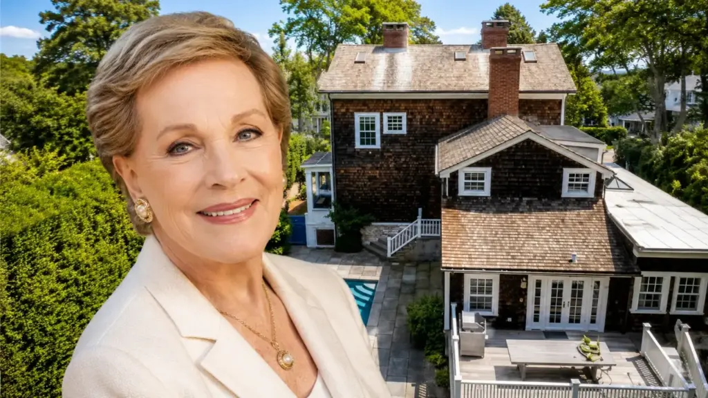 Aos 90 anos, Julie Andrews vive em refúgio histórico nos Hamptons, onde adaptou um closet da própria casa como estúdio de gravação, continua trabalhando com voz e mantém rotina reservada entre ruas arborizadas, construções vitorianas e o mar de Sag Harbor