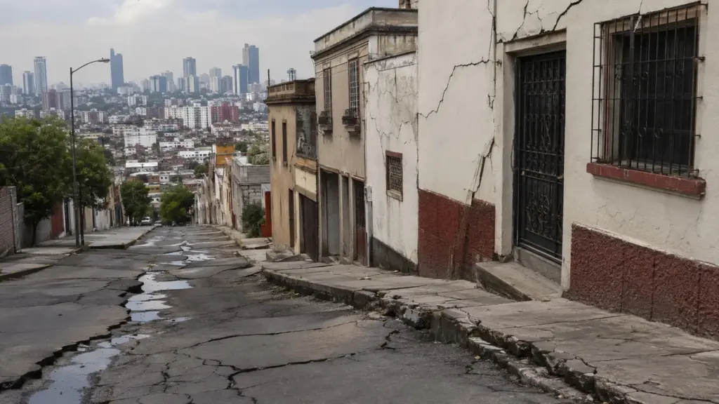 O chão está afundando e o alerta cresce: solo pode ceder, travar portas, rachar prédios, danificar ruas e agravar inundações em áreas costeiras O chão está afundando e o alerta cresce: solo pode ceder, travar portas, rachar prédios, danificar ruas e agravar inundações em áreas costeiras