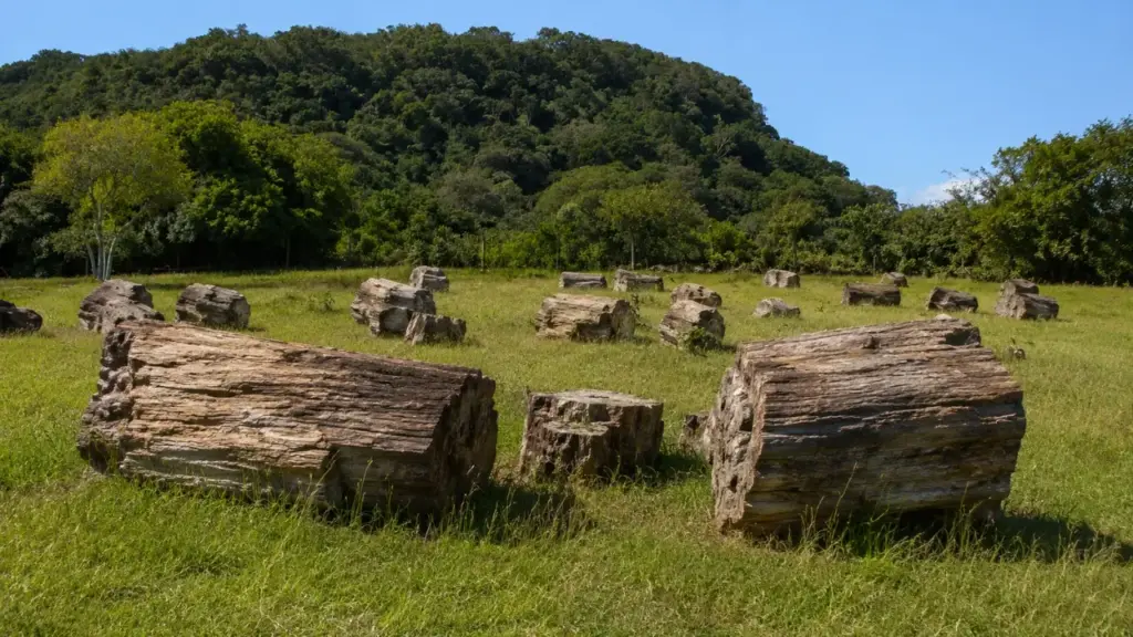 Cidade brasileira no interior do RS foi construída sobre uma floresta petrificada de 230 milhões de anos, com fósseis preservados até em calçadas Cidade brasileira no interior do RS foi construída sobre uma floresta petrificada de 230 milhões de anos, com fósseis preservados até em calçadas