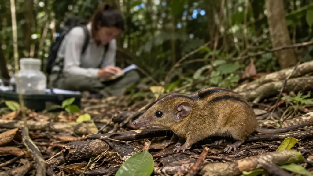 Isabelle Chagas Vilela Borges passou o mestrado comparando crânios e sequências de DNA de um bichinho de poucas dezenas de gramas até provar que ele vivia escondido há 1,78 milhão de anos em Macaé, Silva Jardim e Paracambi, e batizou a nova espécie de cuíca-de-três-listras-do-Rio de Janeiro