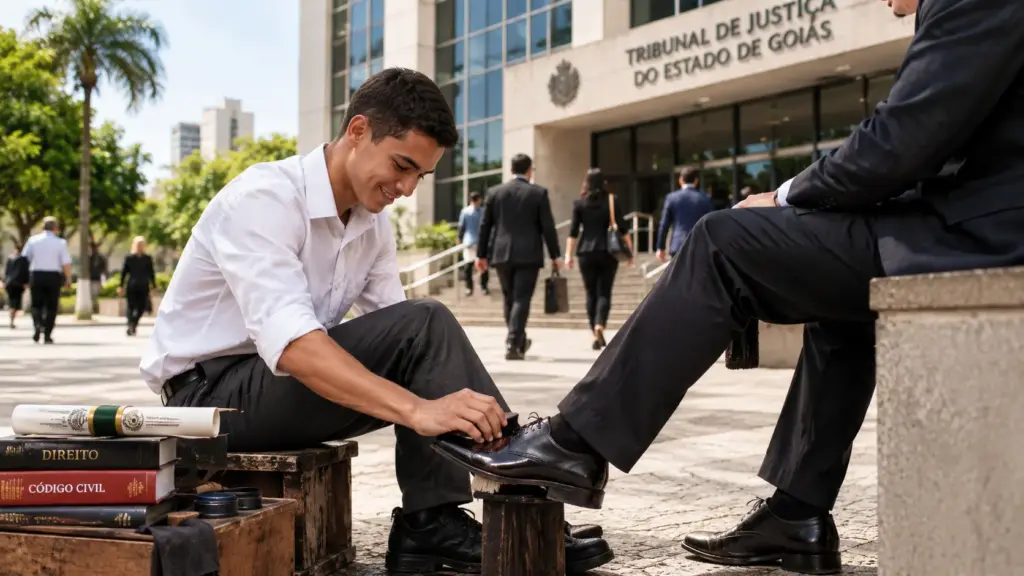 Engraxate pagou a faculdade limpando sapatos, se formou em Direito, continuou trabalhando nas ruas de Goiânia e transformou a profissão no primeiro passo para realizar o sonho de ser promotor de Justiça