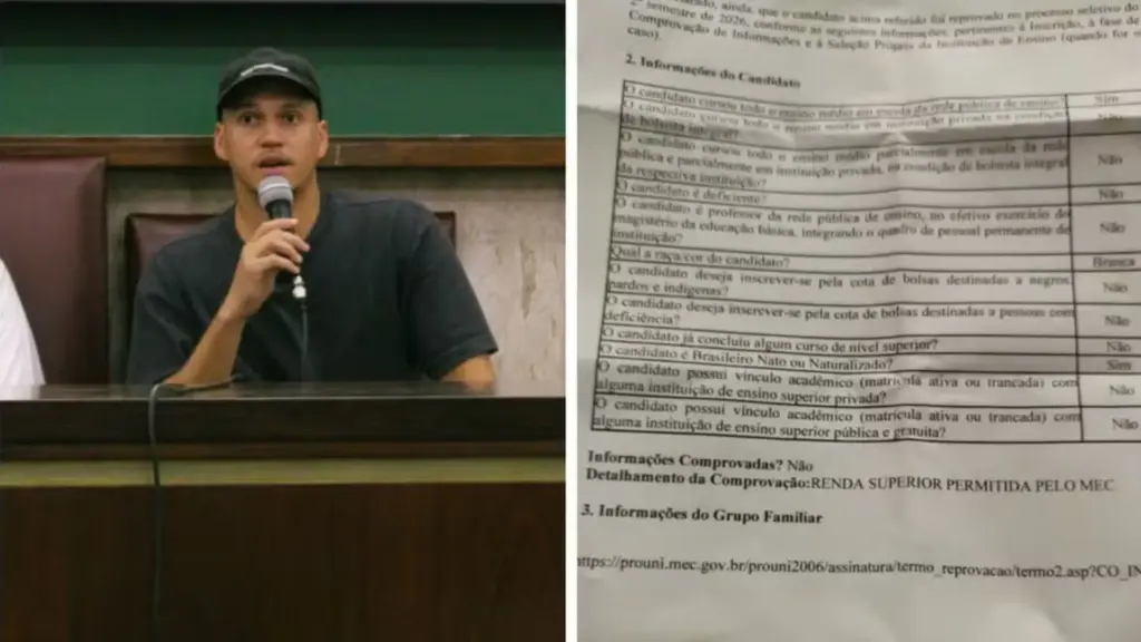 Estudante conquistou bolsa do Prouni após quase 3 anos de preparação, mas perdeu a vaga porque a mãe movimentou dinheiro em bets, teve a renda familiar reavaliada e agora tenta reverter a decisão na Justiça Estudante conquistou bolsa do Prouni após quase 3 anos de preparação, mas perdeu a vaga porque a mãe movimentou dinheiro em bets, teve a renda familiar reavaliada e agora tenta reverter a decisão na Justiça