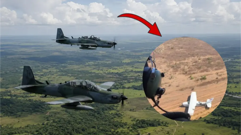 Após cruzar a fronteira sem plano de voo, ignorar repetidas ordens da FAB e provocar o acionamento de caças A-29 Super Tucano, aeronave suspeita vinda da Bolívia é interceptada e obrigada a realizar pouso forçado em Mato Grosso do Sul