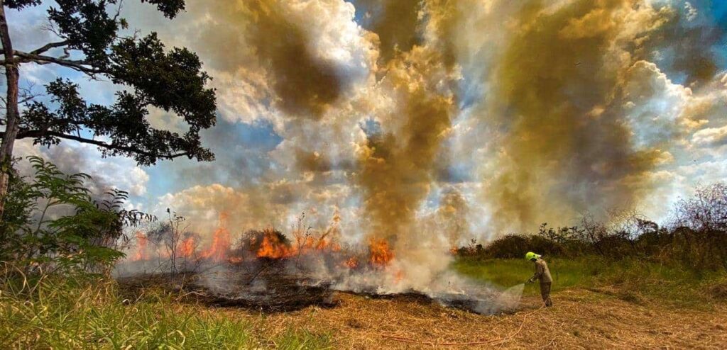 Estiagem e fogo: Acre atinge 121 focos de queimada e tem municípios em risco crítico