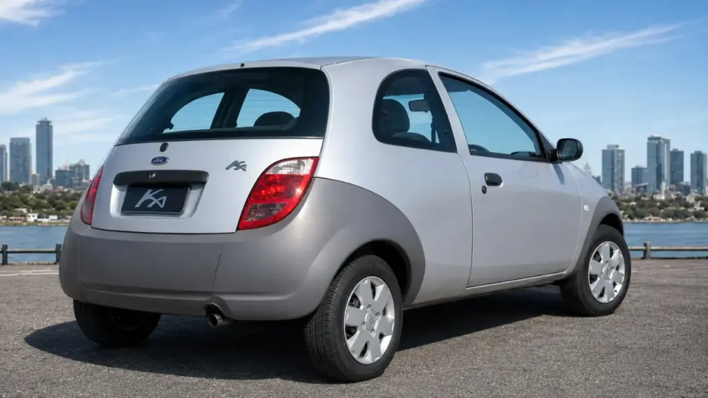 Custando menos que uma Honda CG 0 km: com visual arredondado, motor 1.0 de 65 cv, câmbio manual de cinco marchas, consumo de até 15 km/l e apenas 3,62 metros de comprimento, o Ford Ka 2007 tem espaço para quatro pessoas e custa cerca de R$ 13,7 mil
