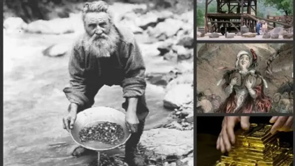 Carpinteiro encontra uma pepita durante a construção de um moinho em 1848, inicia a corrida do ouro e transforma a Califórnia no centro de uma disputa que mudaria os Estados Unidos Carpinteiro encontra uma pepita durante a construção de um moinho em 1848, inicia a corrida do ouro e transforma a Califórnia no centro de uma disputa que mudaria os Estados Unidos