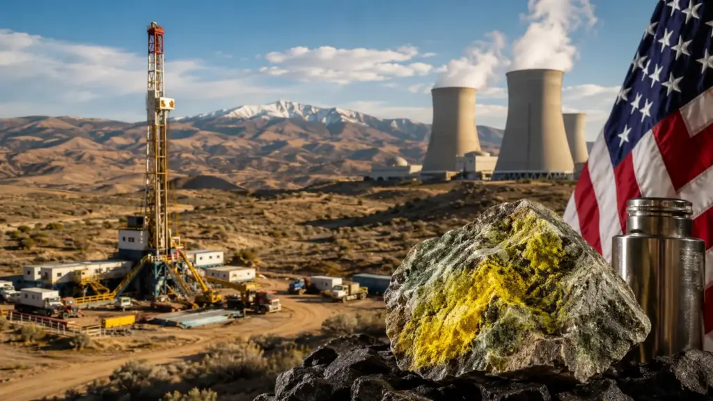 Dependência de urânio nos EUA leva Washington a priorizar produção doméstica, enquanto projeto Aurora busca avançar com 47 furos, cerca de 8.230 metros de sondagem e estudo de pré-viabilidade previsto para o segundo semestre de 2027
