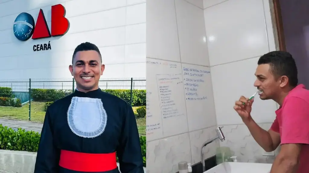 Depois de viver nas ruas de Fortaleza, passar fome e chegar a comer restos encontrados no lixo, maranhense voltou a estudar quase 20 anos depois, trabalhou como entregador para pagar Direito, aproveitou intervalos das entregas para estudar e passou na OAB de primeira ainda no 9º semestre Depois de viver nas ruas de Fortaleza, passar fome e chegar a comer restos encontrados no lixo, maranhense voltou a estudar quase 20 anos depois, trabalhou como entregador para pagar Direito, aproveitou intervalos das entregas para estudar e passou na OAB de primeira ainda no 9º semestre