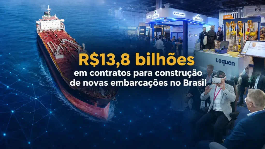 13,8 bilhões em contratos para construção de novas embarcações no Brasil — A Navalshore2026 conta com 180 expositores, soluções de IA e um mercado gigantesco