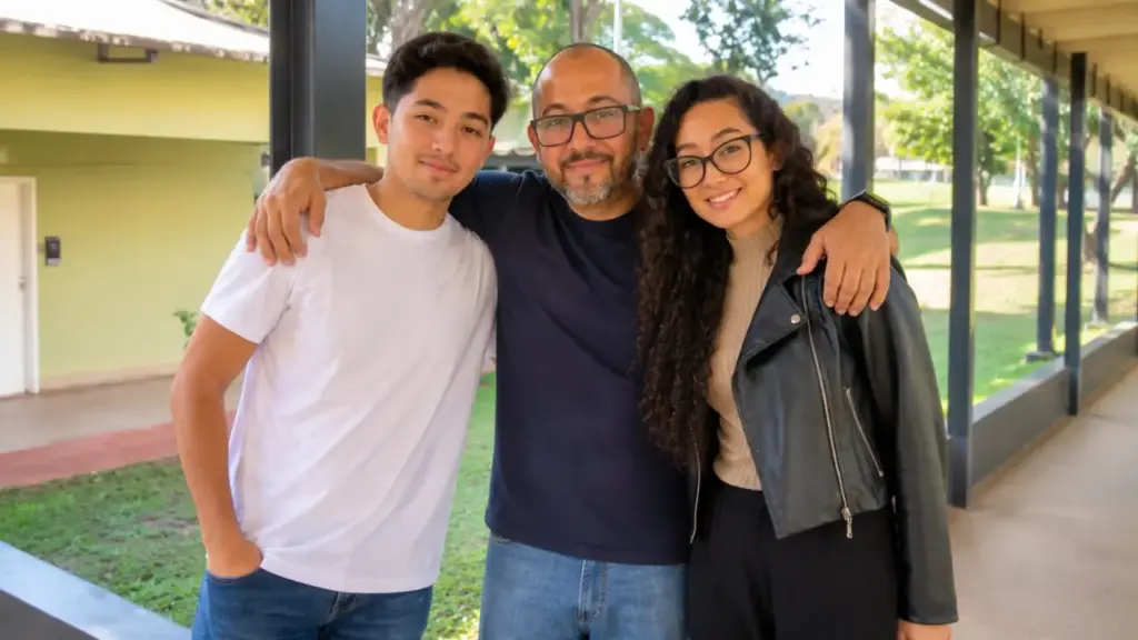 Pai tentou ingressar em Medicina Veterinária cinco vezes, mas não conseguiu. Seguiu outros caminhos, formou-se em Direito e em Podologia e, anos depois, decidiu retomar o antigo sonho. Após cinco anos estudando ao lado da filha, concluiu a graduação na mesma turma que ela Pai tentou ingressar em Medicina Veterinária cinco vezes, mas não conseguiu. Seguiu outros caminhos, formou-se em Direito e em Podologia e, anos depois, decidiu retomar o antigo sonho. Após cinco anos estudando ao lado da filha, concluiu a graduação na mesma turma que ela