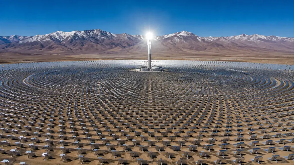 A 4.650 metros de altitude, China conclui instalação de 15.927 espelhos que concentram calor a 560 °C na planta termosolar mais alta do mundo