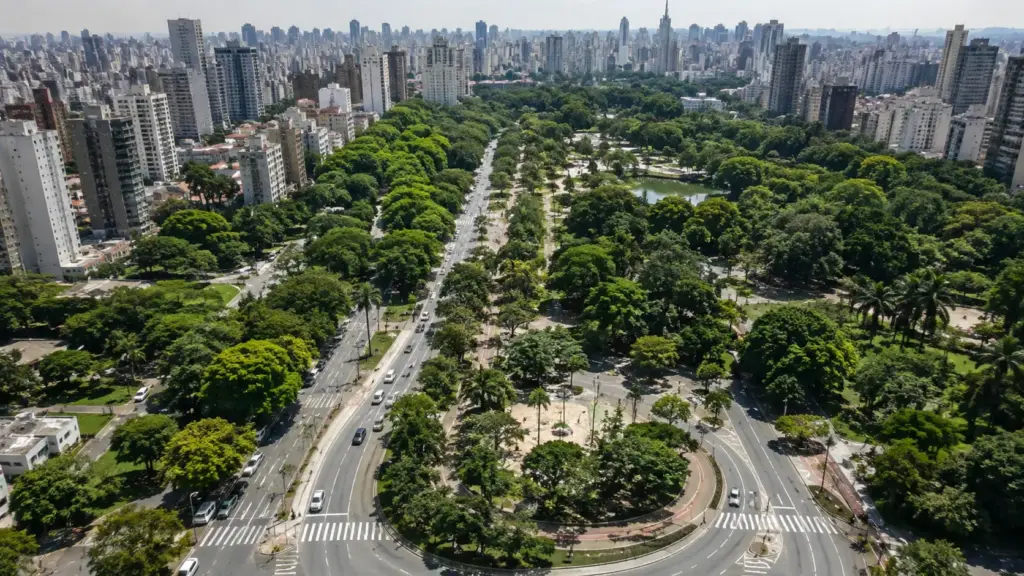 Cansada das ilhas de calor e da falta de áreas verdes, São Paulo já plantou 480 mil árvores desde 2021 e transformou bairros com menor cobertura vegetal em prioridade para tornar a cidade mais fresca e sustentável Cansada das ilhas de calor e da falta de áreas verdes, São Paulo já plantou 480 mil árvores desde 2021 e transformou bairros com menor cobertura vegetal em prioridade para tornar a cidade mais fresca e sustentável