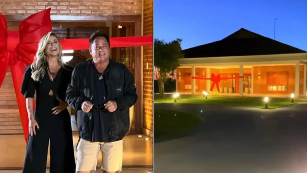 Aos 49 anos, depois de construir uma vida cercada pelos holofotes ao lado de Leonardo, Poliana Rocha encontra refúgio em mansão avaliada em cerca de R$ 15 milhões em Goiânia, transforma o endereço em um dos imóveis mais comentados da internet e vive cercada por piscina, jardim tropical, luxo e espaços onde reúne filhos e netos