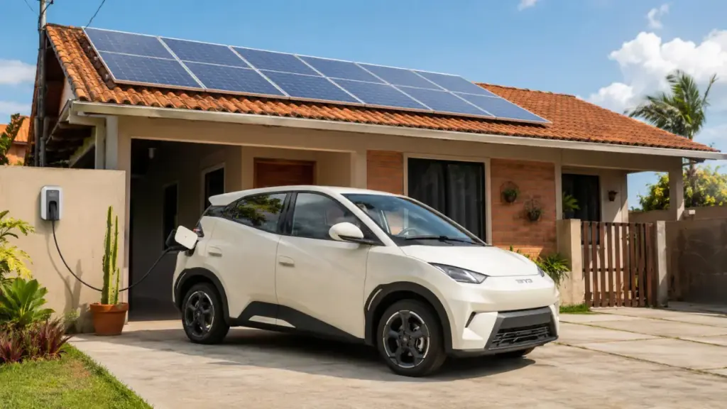 Quantas placas solares são necessárias para carregar um BYD Dolphin Mini em casa? Veja o cálculo
