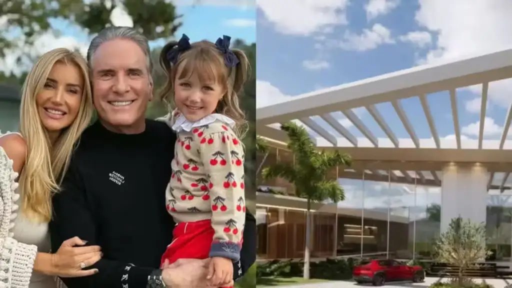 A mansão de Roberto Justus e Ana Paula Siebert já tem data para ficar pronta: com quadra de pickleball, torre de fornos, máquinas de gelo em vários ambientes, fogão personalizado e coifa retrátil e repleta de exclusividades luxuosas