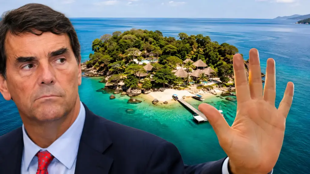 Bilionário coloca ilha com resort de luxo à venda por US$ 7,9 milhões, atrai compradores e dias depois governo diz que propriedade não pertence a ele