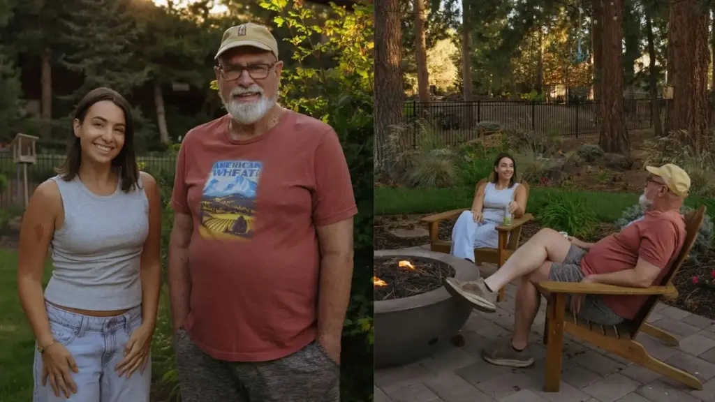 Aos 28 anos, mulher fica sem moradia depois de uma grande mudança na vida e aceita viver na pequena casa de um viúvo de 75 anos, passa a dividir refeições, filmes e passeios ao pôr do sol com o novo companheiro de rotina e afirma que encontrou uma amizade que a fez desistir de se mudar novamente