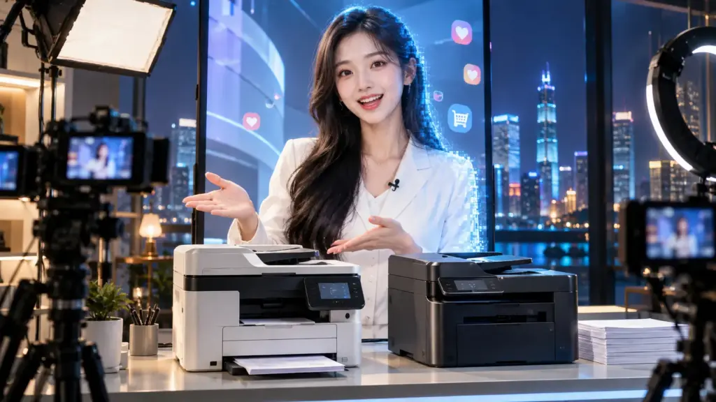 Avatar de inteligência artificial vende impressoras 24 horas na China, movimenta US$ 2.500 em duas horas e eleva as vendas em 30%