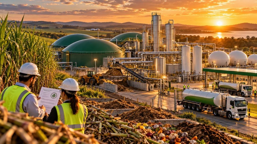 Brasil produz só 1,36 milhão de m³ de biometano por dia diante de potencial de 120 milhões, enquanto setor espera certificado para destravar novos investimentos