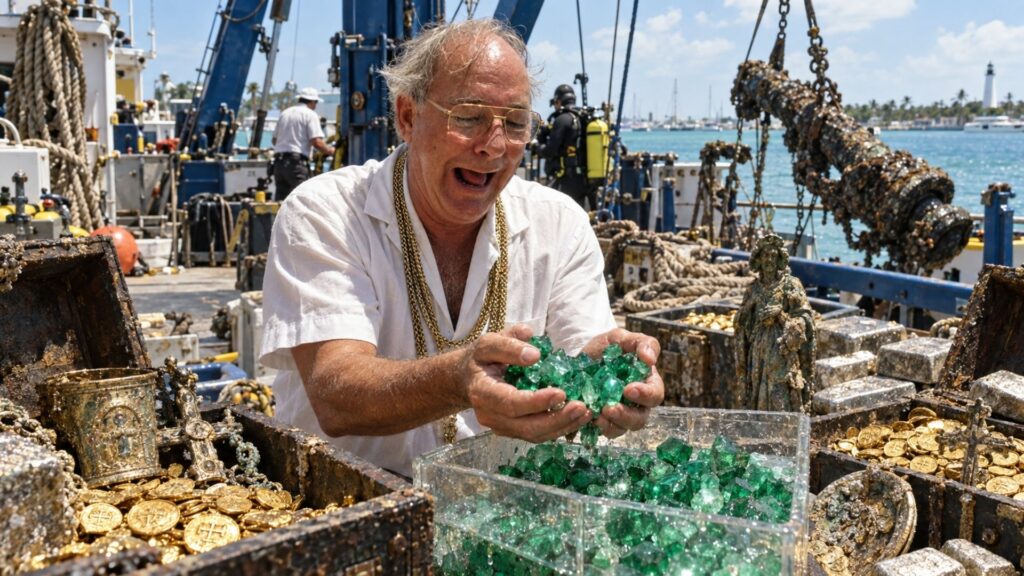 Caçador de tesouros passa 17 anos procurando galeão espanhol afundado em 1622 perto de Key West, perde o filho, a nora e um tripulante quando barco de salvamento naufraga durante a busca e, em 1985, finalmente encontra a “pilha principal” com ouro, prata e esmeraldas avaliados entre US$ 400 milhões e US$ 450 milhões