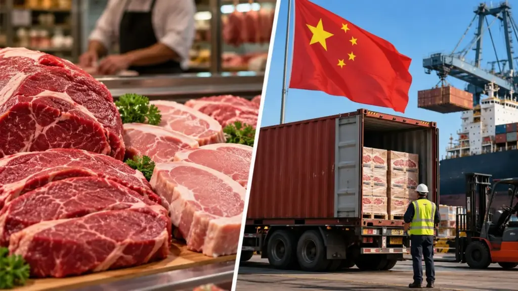 Carne bovina e suína ficam mais baratas no Brasil após desaceleração das vendas externas, com acém caindo 3,90%, alcatra 2,77% e suínos 8,11%, enquanto exportações de julho recuam 21% depois de o país atingir a cota chinesa de carne bovina sem tarifa adicional