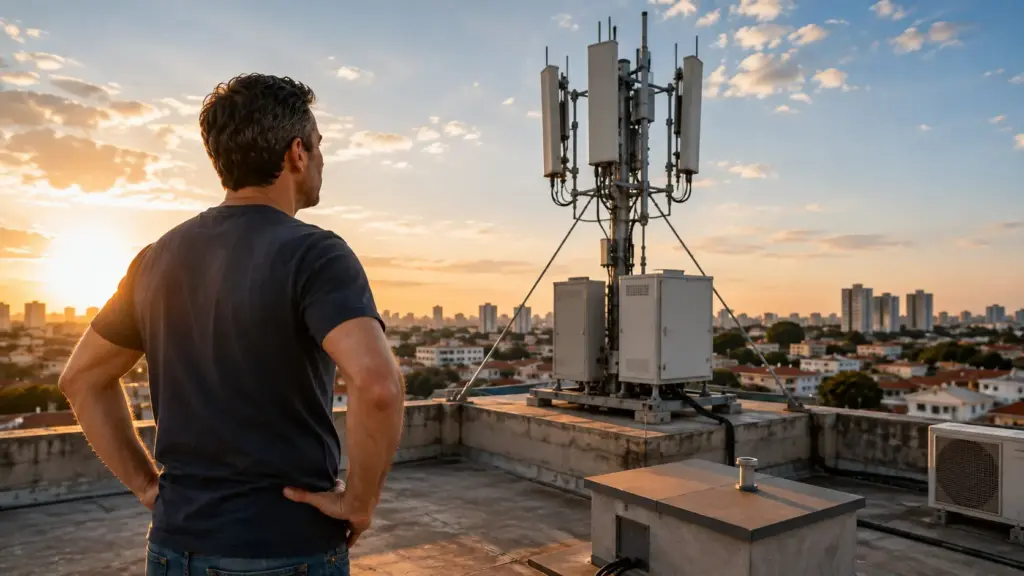 Alugar o telhado de casa pode render milhares de reais, mas contratos de antenas de telefonia por até 20 anos escondem reajustes, responsabilidades, acesso técnico e cláusulas que podem mudar completamente o valor recebido pelo proprietário 