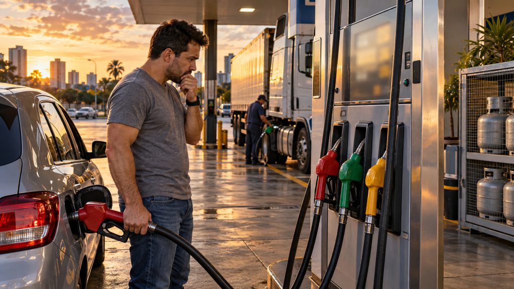 Combustíveis pesam mais no bolso do brasileiro após diesel S10 ultrapassar R$ 7, gasolina chegar a R$ 6,54 e etanol registrar a maior alta da pesquisa, com avanço de 4,35% no Brasil